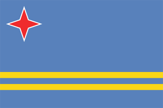 Флаг государства Аруба.