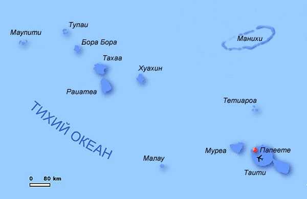 Французская Полинезия карта
