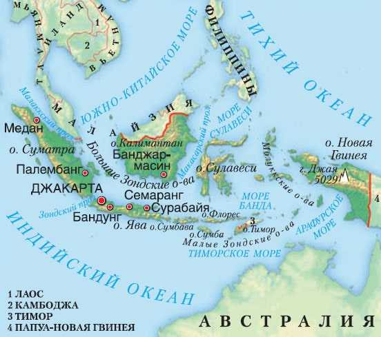 Индонезия карта