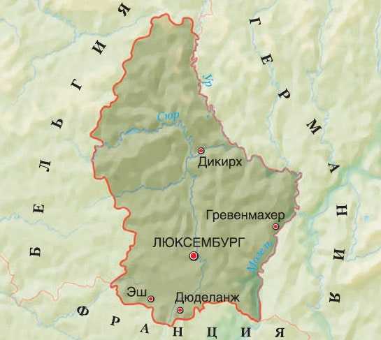 Люксембург карта