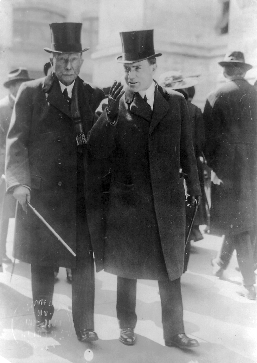 Рокфеллер с сыном Джоном-младшим, 1915 год.