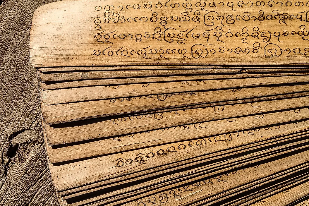 Старые буддийские писания в Таиланде