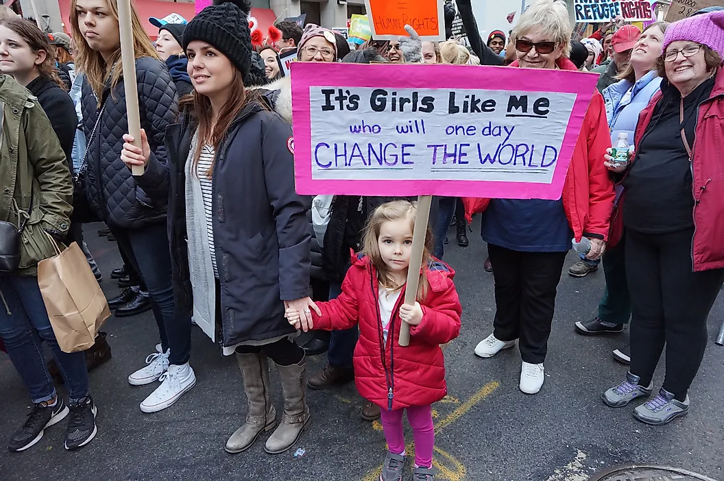 Женский марш в Нью-Йорке